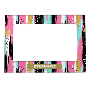 Blush Mint Gold Luxury Abstract Magnetic Frame