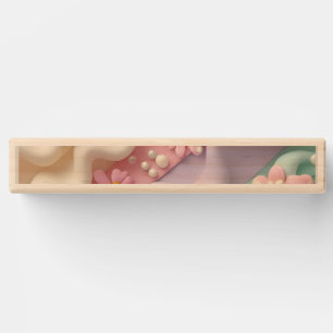 Blush & Mint Soft Waves – Dreamy Pastel Abstract Topple Tower