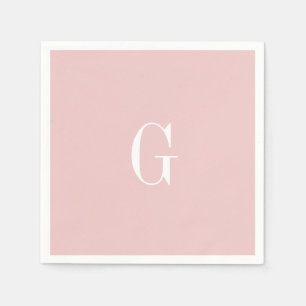 Blush Modern Elegant Monogram Wedding Simple Napki Napkins