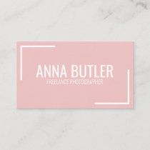 Blush Modern Simple Minimalist Professional Plain Business Card