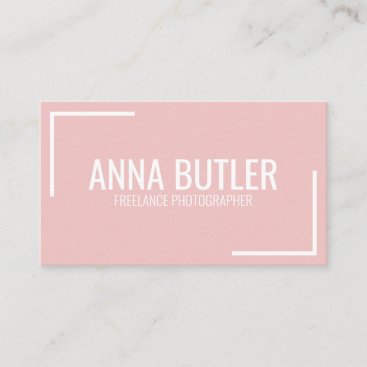 Blush Modern Simple Minimalist Professional Plain Business Card