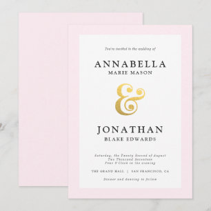 Blush Modern Wedding Invitation