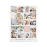 Blush Monogram Photo Collage Fleece Blanket Blush Monogram Photo Collage Fleece Blanket