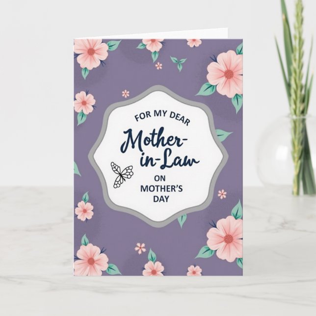 Blush Mother In Law Day Card (Front)
