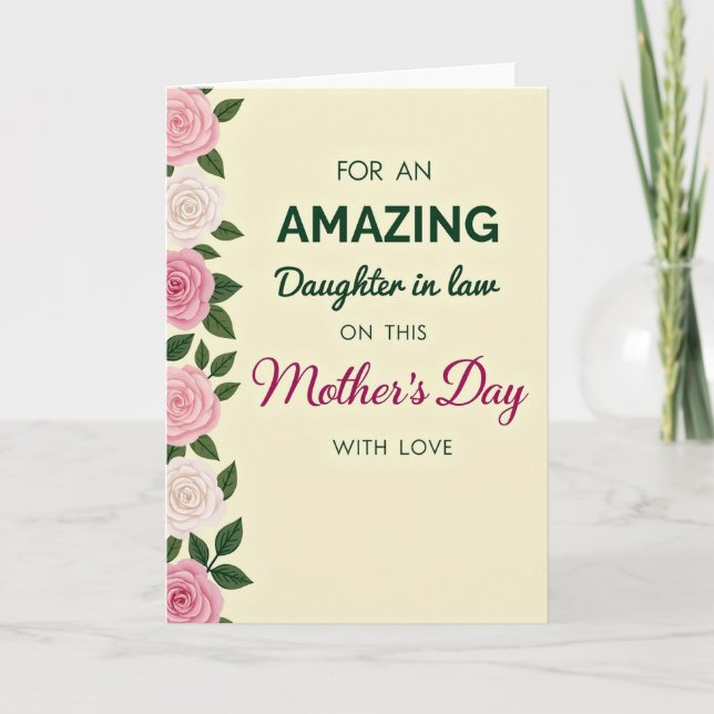 Blush Mothers Day Greet Card (Front)