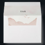 Blush Mountain Range Pre-Addressed Wedding Envelope<br><div class="desc">Our "Mountain Range Destination Wedding " collection comes in two tones airy blue and dusty rose with watercolor soft mountain landscapes paired with modern script and layout. A perfect combination of modern and rustic, ready for year round wedding and other occasions. You can mix and match products from this collection,...</div>
