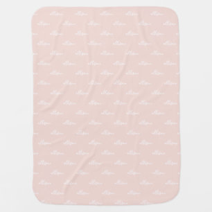 Blush Name Baby Blanket