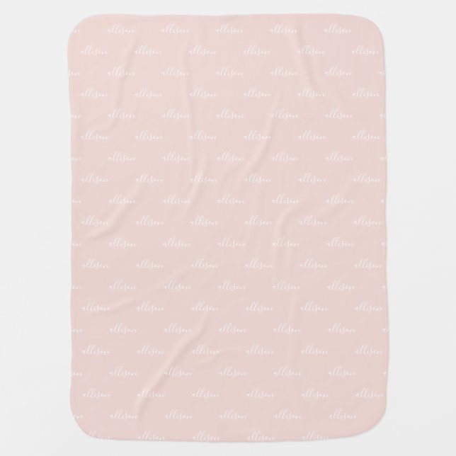 Blush Name Baby Blanket (Front)