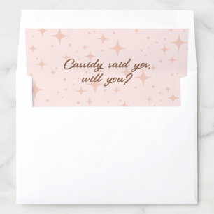 Blush Nash Bash Cowgirl Boot Bachelorette Party Envelope Liner