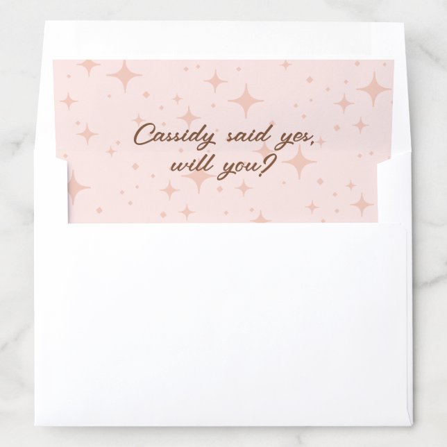 Blush Nash Bash Cowgirl Boot Bachelorette Party Envelope Liner (In Envelope)