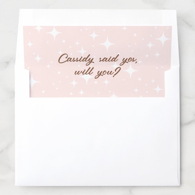 Blush Nash Bash Cowgirl Boot Bachelorette Party Envelope Liner (In Envelope)