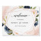 Blush Navy Blossom Geometric Wedding Welcome Sign