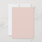 Blush & Navy Flowers | White Simple RSVP Card (Back)
