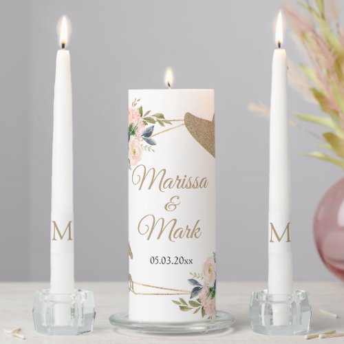 Blush  Navy Kentucky Derby Wedding   Unity Candle