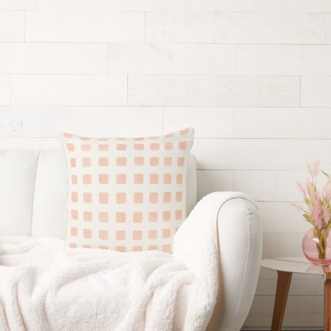 Blush Nordic Dots Throw Pillow (Couch)