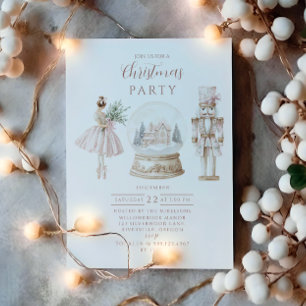 Blush Nutcracker Christmas Invitation