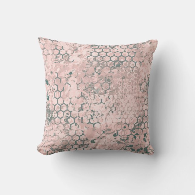 Blush Odyssey Outdoor Pillow (Front)
