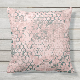 Blush Odyssey Throw Pillow