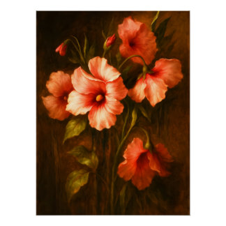 Blush of Hibiscus Poster
