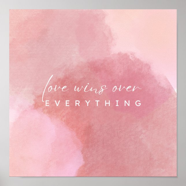 "Blush of Love: A Pink Watercolor Affair" Poster (Front)