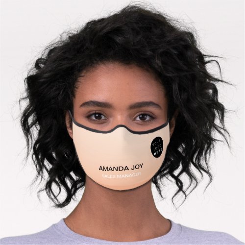 Blush Ombre Pastel Color To Heal Name Logo Premium Face Mask
