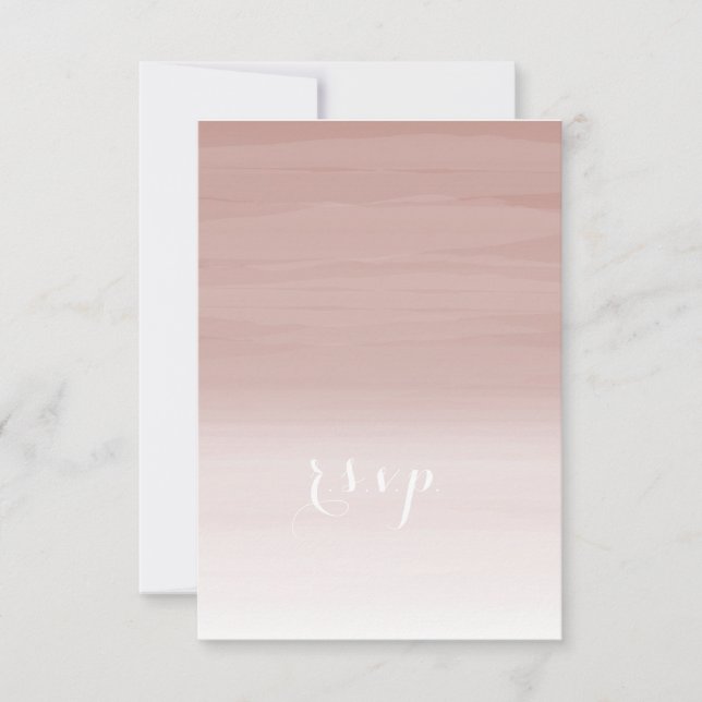 Blush Ombré Wedding RSVP (Front)