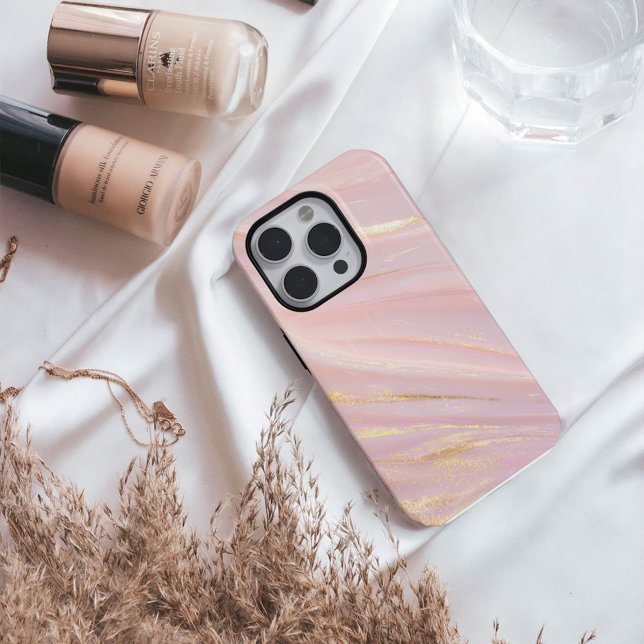 Blush Opaline – Luxury Blush Pink & Gold Marble iPhone Case (Creator Uploaded)