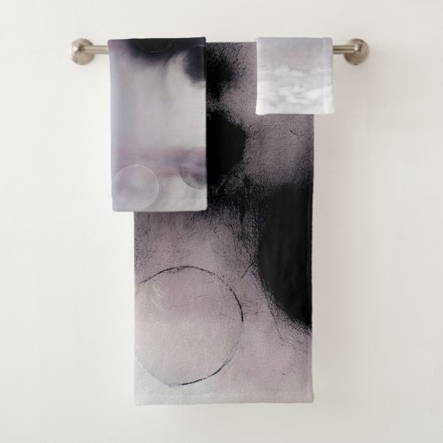 Blush Orbit Abstract Bath Towel Set