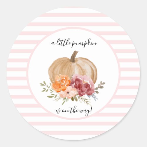 Blush Our Little Pumpkin is On The Way Stickers