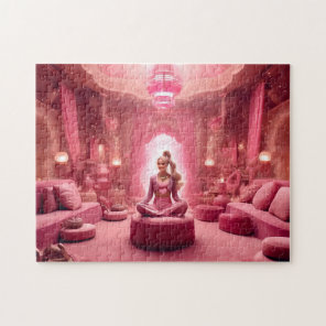 Blush Palace of the Pink Genie Meditation Jigsaw Puzzle