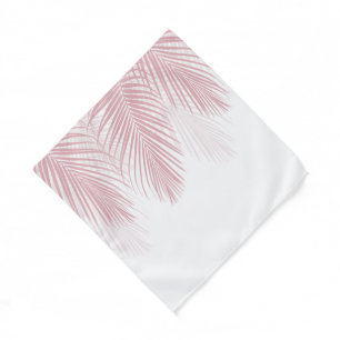 Blush Palm Leaves Finesse 2 #tropical #art Bandana