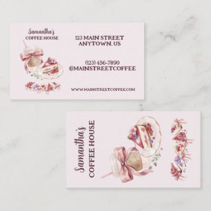Blush Patisserie Cafe Custom Brand Business Card