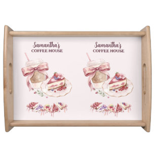 Blush Patisserie Cafe Custom Brand Serving Tray