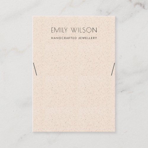 BLUSH PEACH CERAMIC TEXTURE NECKLACE DISPLAY LOGO BUSINESS CARD