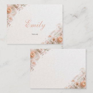 Blush Peach Garden Guest Place Card