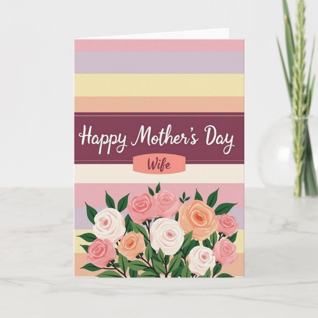 Blush Peach Mothers Day Card (Front)