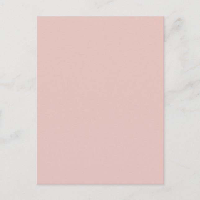 Blush Peachy Light Pink Solid Color Background Postcard (Front)