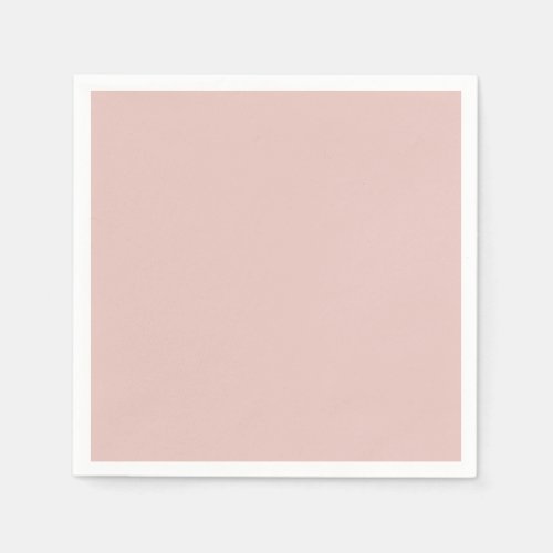 Blush Peachy Pink Trend Color Peach Template Blank Paper Napkins