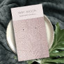 Blush Pearl Leather Texture Earring Display Business Card