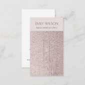Blush Pearl Leather Texture Hair Clip Display Business Card (Front/Back)