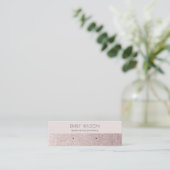 Blush Pearl Leather Texture Stud Earring Display Mini Business Card (Standing Front)