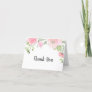 Blush Peonies Baby Shower Thank You Card