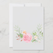 Blush Peonies Change of Plans Shower Announcement (Back)