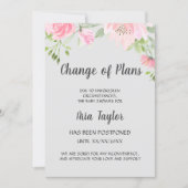 Blush Peonies Change of Plans Shower Announcement (Front)