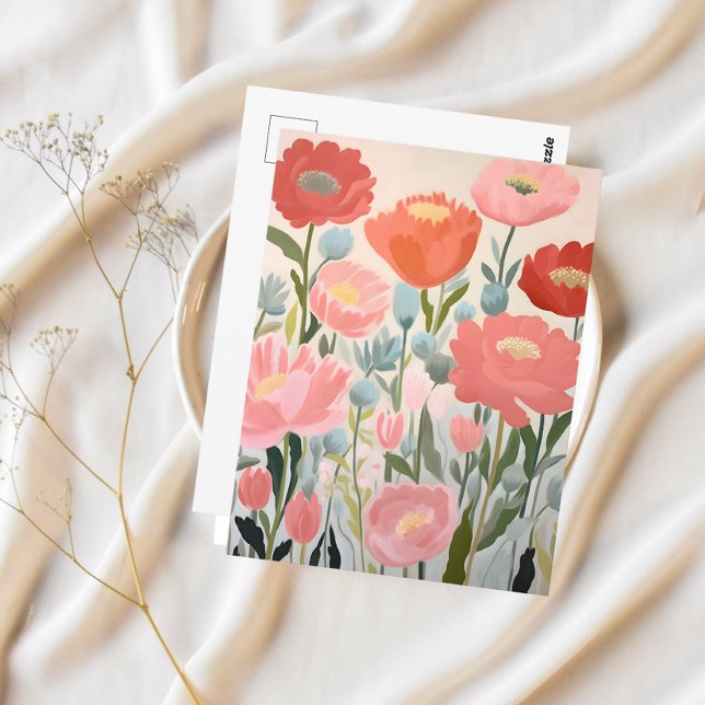 Blush Peonies Floral Art Postcard (Creator Uploaded)