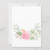 Blush Peony Change of Plans Shower Announcement (Back)