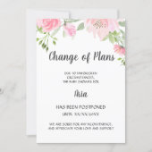 Blush Peony Change of Plans Shower Announcement (Front)