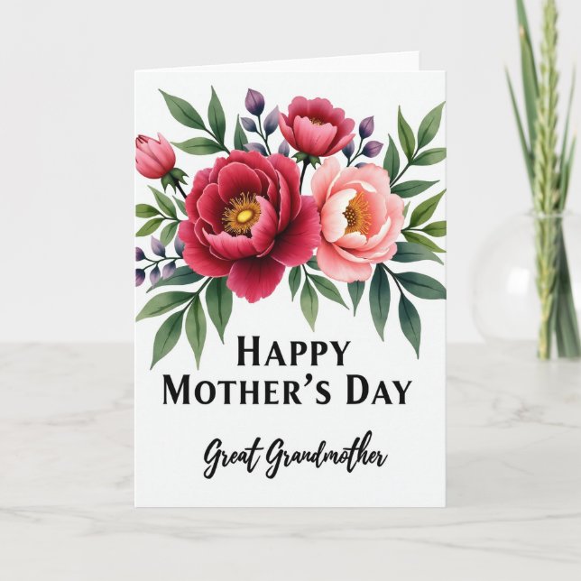 Blush Peony Mothers Day Card (Front)