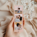 BLUSH Personalized 3 Square Photos and text  Bookmarks<br><div class="desc">This custom photo bookmark features three square photo where you can showcase your favorite moments and space for custom text along the bottom. Printed on both sides, your selected photos and text are mirrored on the back, creating a seamless and thoughtful design that stands out with every page. Beneath the...</div>