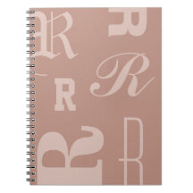 Blush Personalized Monogram, Typography Initials